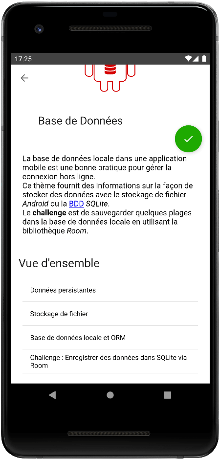 créer une bdd room dans l'app. kotlin pour Android